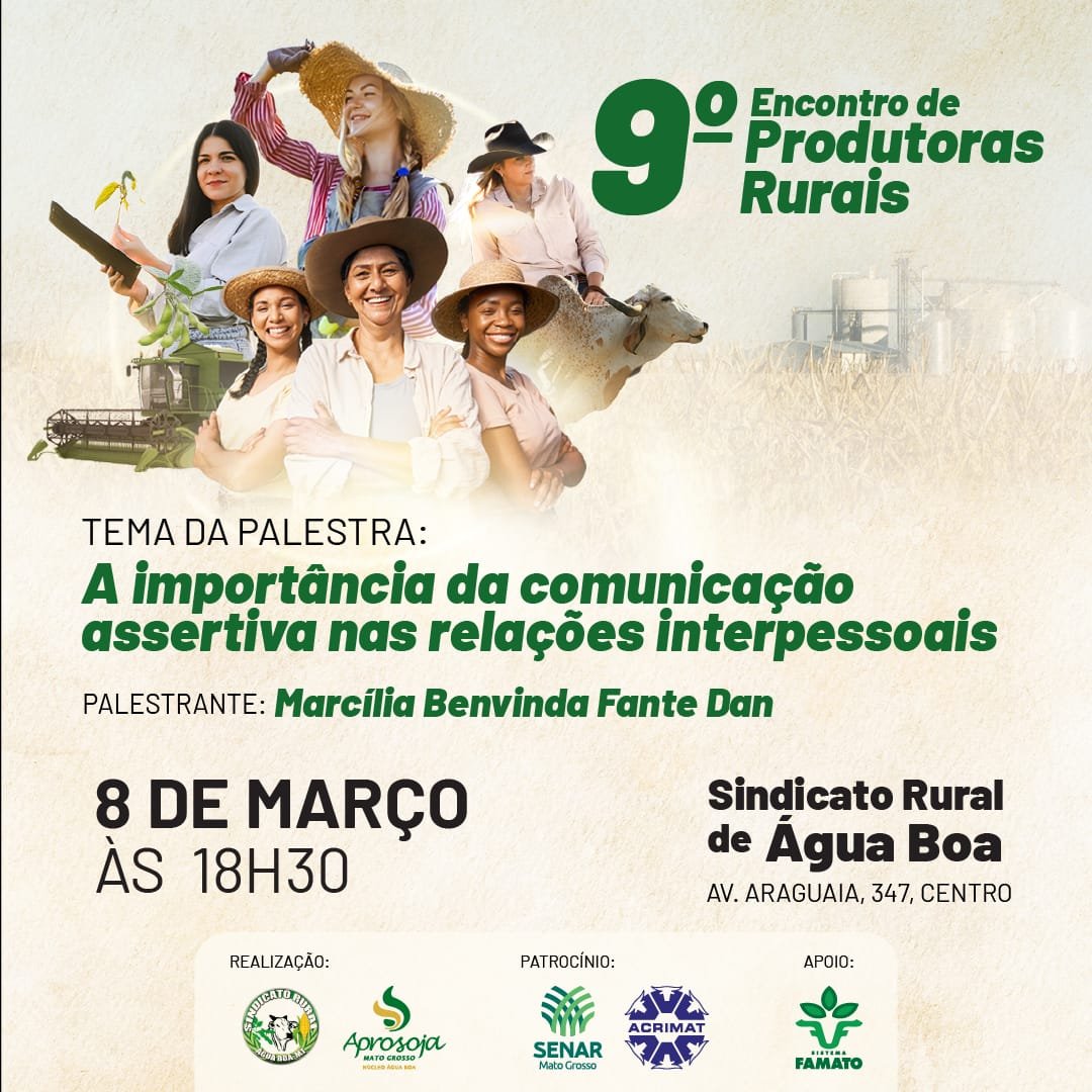Sindicato Rural promoverá 9º Encontro de Produtoras Rurais dia 08/03