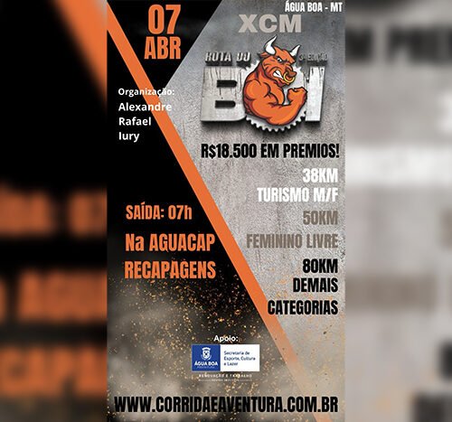 Ciclistas se preparam para a 3ª Rota do Boi MTB de XCM em Água Boa