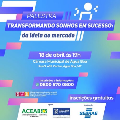 Palestra Transformando Sonhos em Sucesso: da ideia ao mercado – veja vídeo