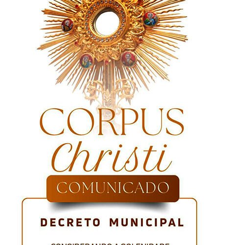 Corpus Christi terá feriadão prolongado nas repartições públicas