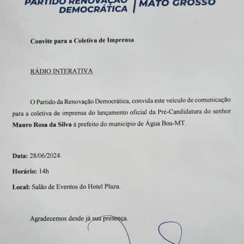 PRD lança pré-candidato a prefeito